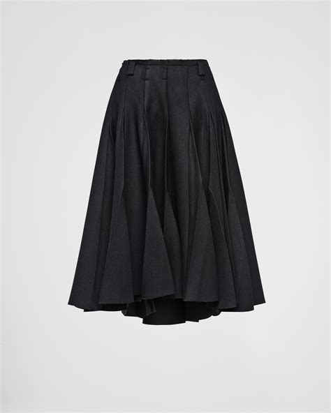 prada skirt 2019|Prada black pleated skirt.